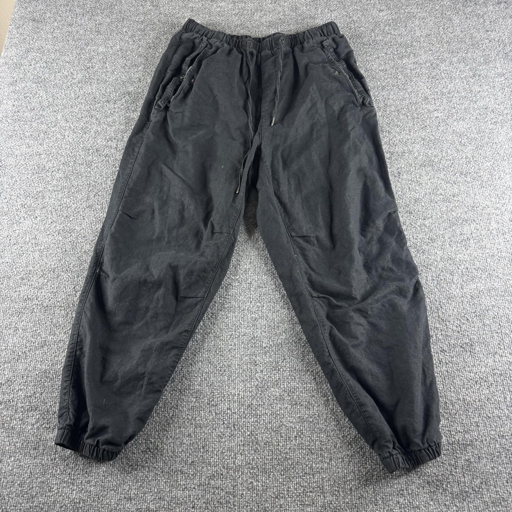 Women’s Black Elastic-Waist Jogger Pants